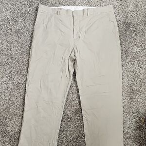 Express Tan Chinos Straight Leg Cotton Blend